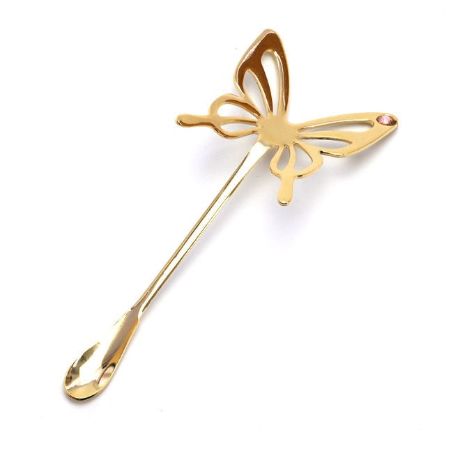 Butterfly Muddler Spoon TAKAKUWA KINZOKU Gold Pink - MatchaJP