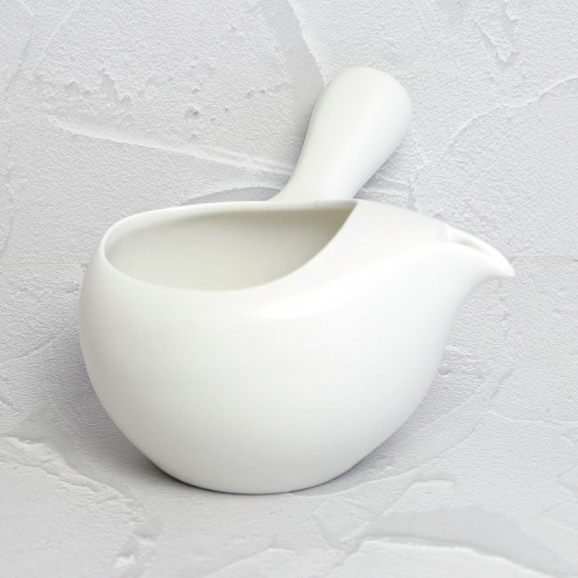 Japanese Kyusu Teapot – White Tokoname Ware with Fine Mesh Filter | Made in Japan