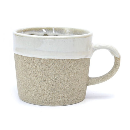 DROP MUG — Small & Handy Japanese Mino Ware Porcelain Mug Beige (200 ml / 6.8 oz) - MatchaJP