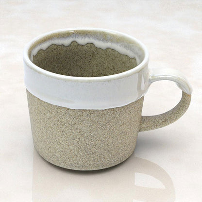 DROP MUG — Small & Handy Japanese Mino Ware Porcelain Mug Beige (200 ml / 6.8 oz) - MatchaJP