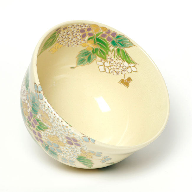Japanese Matcha Tea Bowl – Hydrangea Kyō Ware | Handmade in Japan