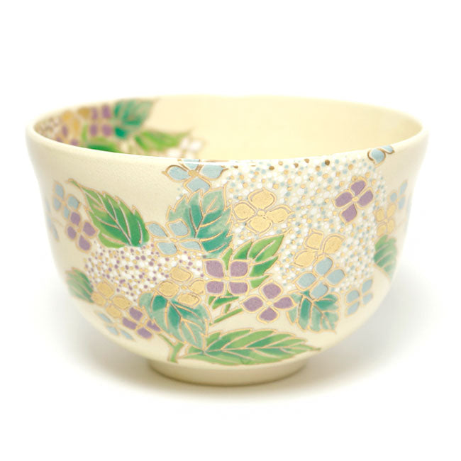 Japanese Matcha Tea Bowl – Hydrangea Kyō Ware | Handmade in Japan
