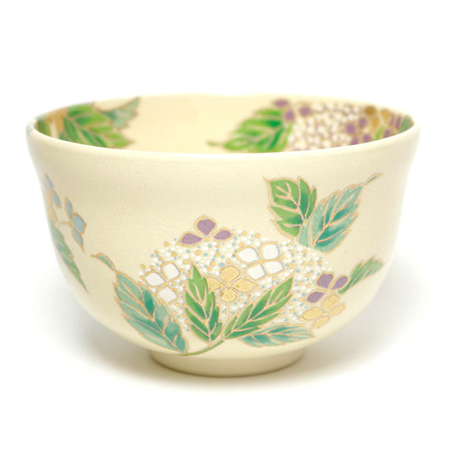Japanese Matcha Tea Bowl – Hydrangea Kyō Ware | Handmade in Japan
