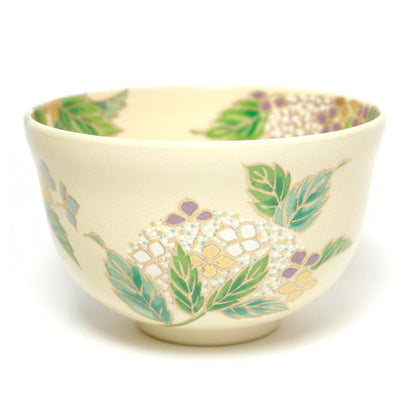 Japanese Matcha Tea Bowl – Hydrangea Kyō Ware | Handmade in Japan