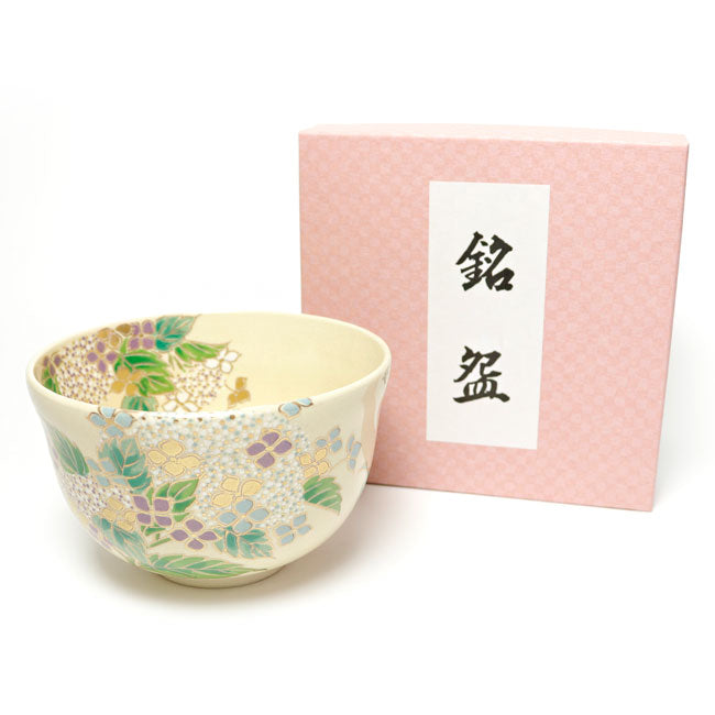 Japanese Matcha Tea Bowl – Hydrangea Kyō Ware | Handmade in Japan
