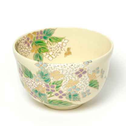 Japanese Matcha Tea Bowl – Hydrangea Kyō Ware | Handmade in Japan