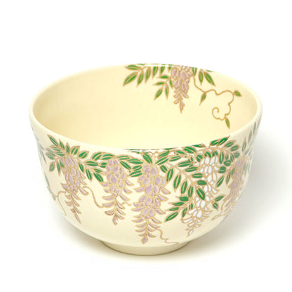 Japanese Matcha Tea Bowl – Wisteria Kyō Ware | Handmade in Japan