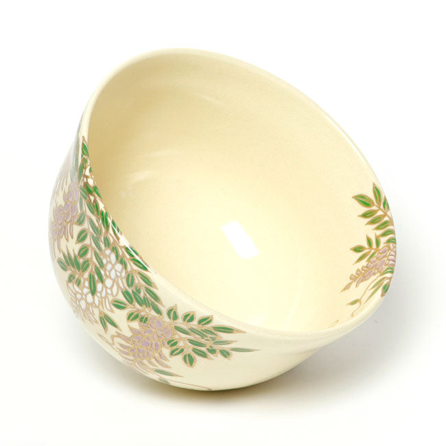 Japanese Matcha Tea Bowl – Wisteria Kyō Ware | Handmade in Japan