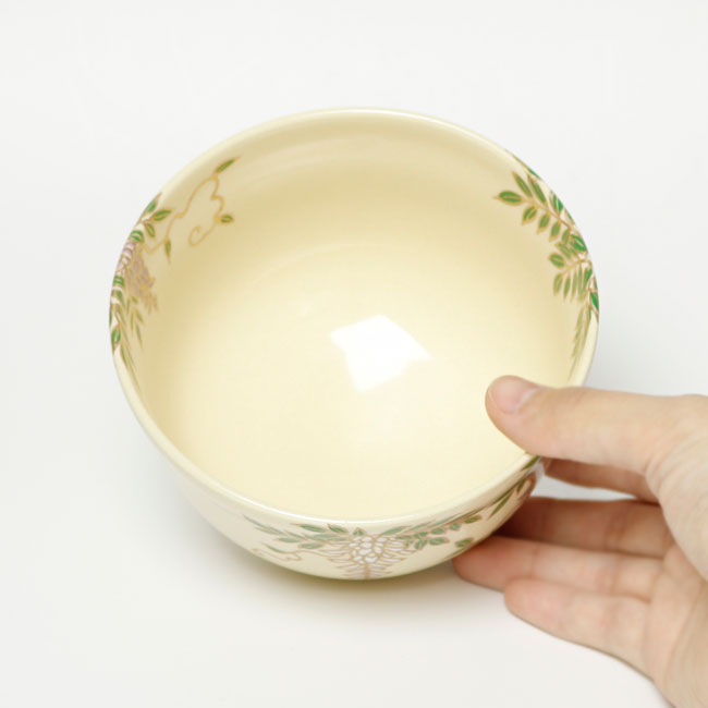 Japanese Matcha Tea Bowl – Wisteria Kyō Ware | Handmade in Japan