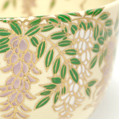 Japanese Matcha Tea Bowl – Wisteria Kyō Ware | Handmade in Japan