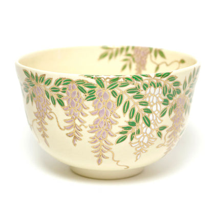 Japanese Matcha Tea Bowl – Wisteria Kyō Ware | Handmade in Japan