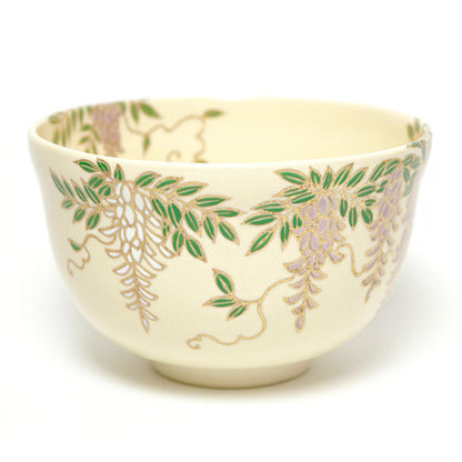 Japanese Matcha Tea Bowl – Wisteria Kyō Ware | Handmade in Japan