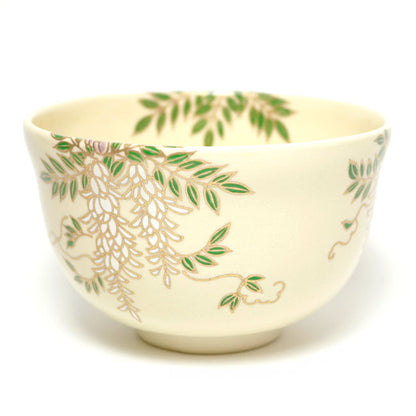 Japanese Matcha Tea Bowl – Wisteria Kyō Ware | Handmade in Japan