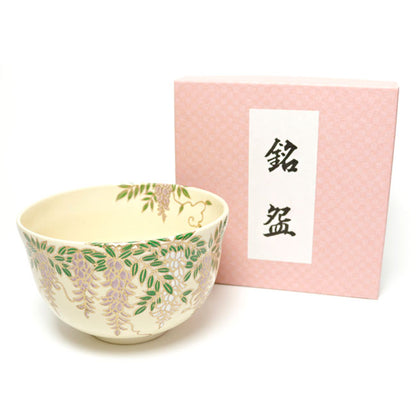Japanese Matcha Tea Bowl – Wisteria Kyō Ware | Handmade in Japan