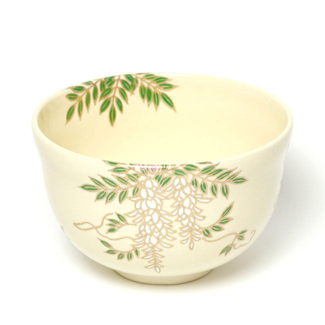 Japanese Matcha Tea Bowl – Wisteria Kyō Ware | Handmade in Japan