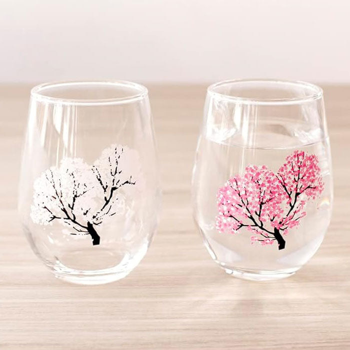 Sakura Color-Changing Free Glass (Cold Reactive) — Made in Japan — 325 ml / 11 oz