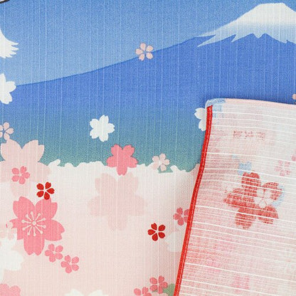 Furoshiki handkerchief 19.7 inches Cherry blossoms, five - story pagoda, Mt. Fuji - MatchaJP