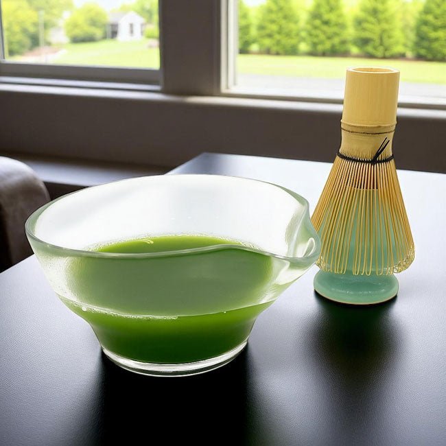 Glass Katakuti matcha bowl MATSUGAOKA CRAFT - MatchaJP