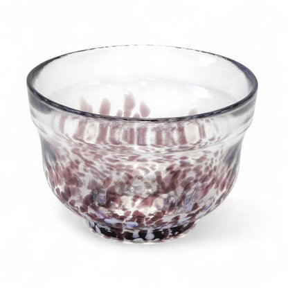 Glass matcha bowl MATSUGAOKA CRAFT "PURPLE" - MatchaJP