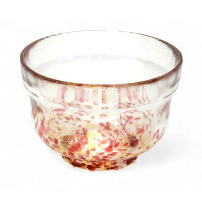 Glass matcha bowl MATSUGAOKA CRAFT "SAKURA" - MatchaJP