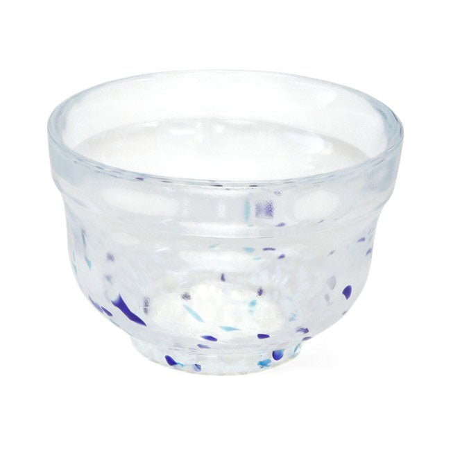 Glass matcha bowl MATSUGAOKA CRAFT "SNOW" - MatchaJP
