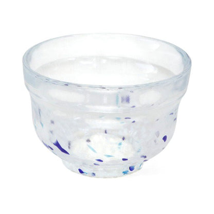 Glass matcha bowl MATSUGAOKA CRAFT "SNOW" - MatchaJP