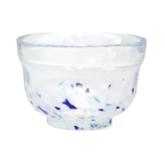 Glass matcha bowl MATSUGAOKA CRAFT "SNOW" - MatchaJP