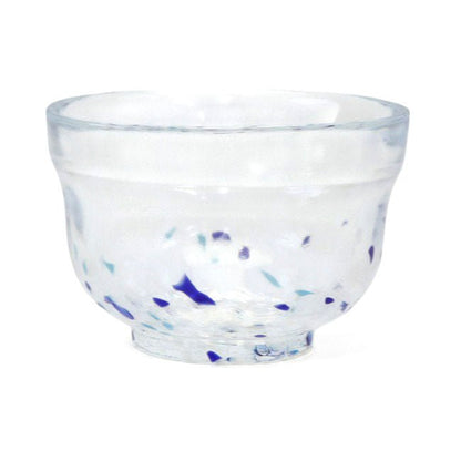 Glass matcha bowl MATSUGAOKA CRAFT "SNOW" - MatchaJP