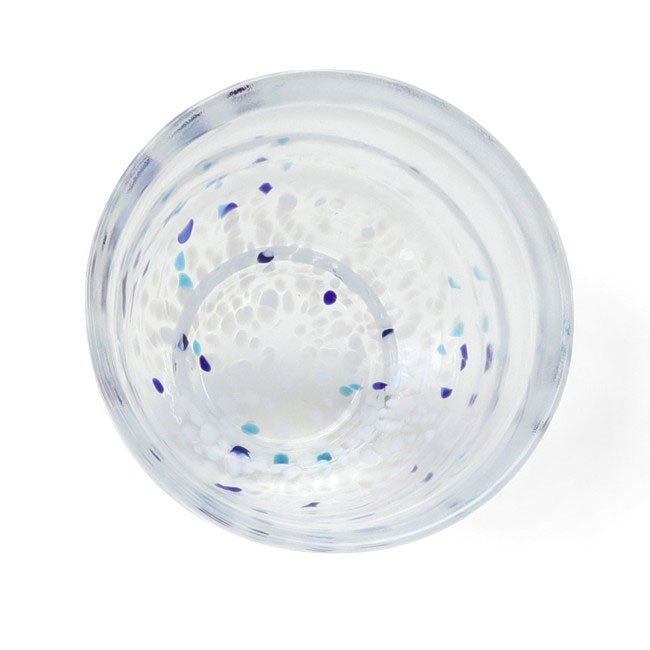 Glass matcha bowl MATSUGAOKA CRAFT "SNOW" - MatchaJP