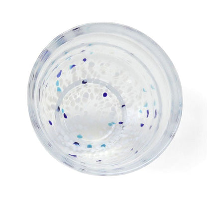 Glass matcha bowl MATSUGAOKA CRAFT "SNOW" - MatchaJP