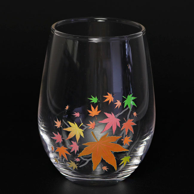 Japanese Autumn Leaves Color-Changing Glass – Cold Reactive Tumbler | Made in Japan