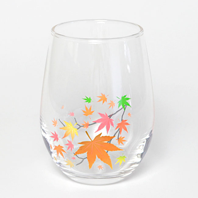 Japanese Autumn Leaves Color-Changing Glass – Cold Reactive Tumbler | Made in Japan
