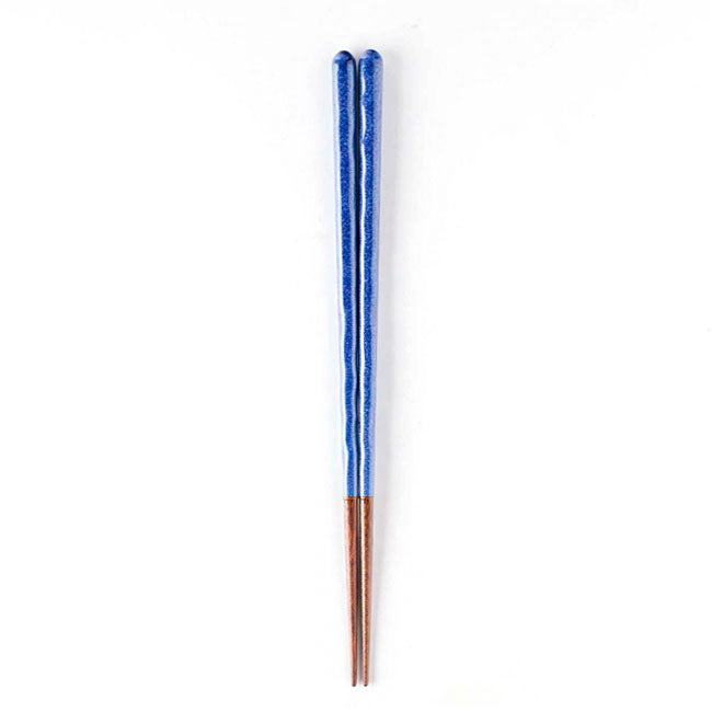 Japanese Chopsticks – Blue Finish | KURABI Natural Wood Made in Japan