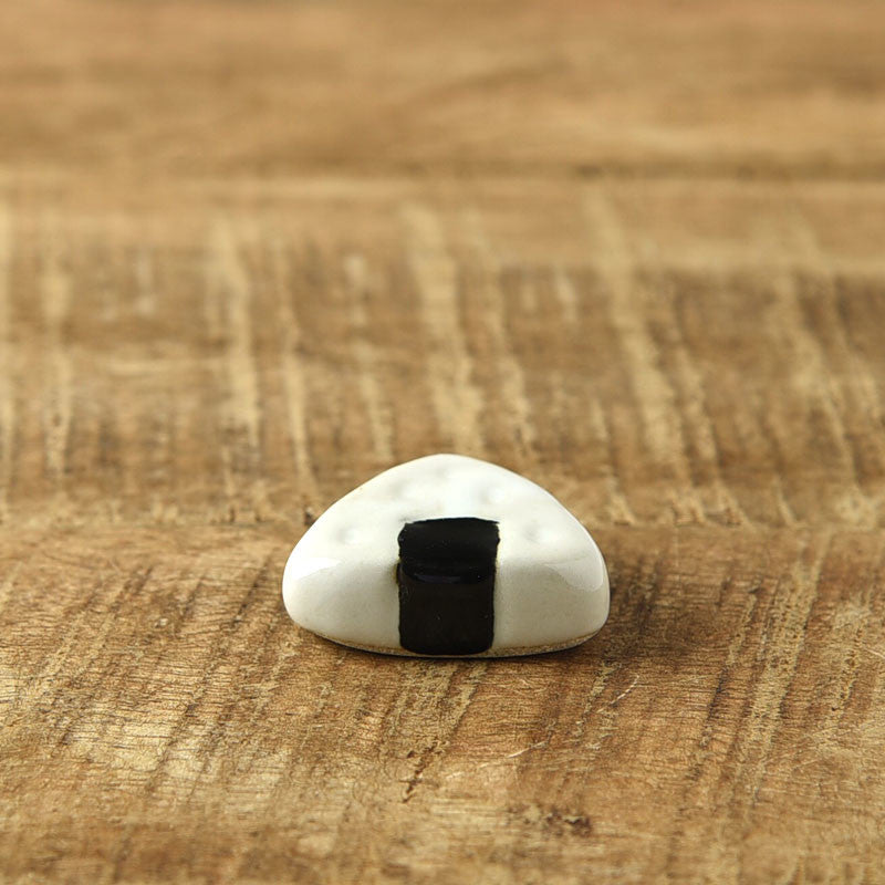 Japanese Chopstick Rest – Onigiri (Rice Ball) Design | Mino Ware Matcha Scoop Rest Made in Japan