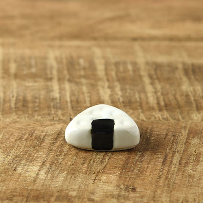 Japanese Chopstick Rest – Onigiri (Rice Ball) Design | Mino Ware Matcha Scoop Rest Made in Japan