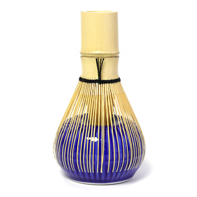 Round Matcha Whisk Holder Blue | Mino Ware Made in Japan