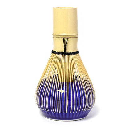 Round Matcha Whisk Holder Blue | Mino Ware Made in Japan