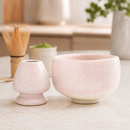 Matcha Whisk Stand (Chasen Holder) Pink Shino – Japanese Mino Ware | Made in Japan