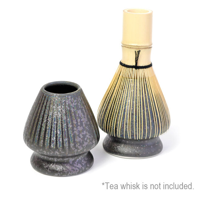 Matcha Whisk Stands (Chasen Holder) Silver Glaze – Japanese Mino Ware | Made in Japan