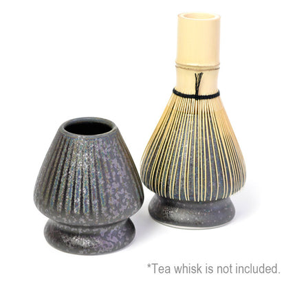 Matcha Whisk Stands (Chasen Holder) Silver Glaze – Japanese Mino Ware | Made in Japan