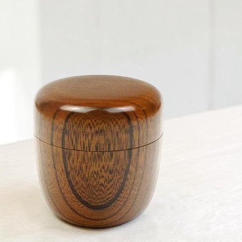 Matcha Tea Caddy Natsume – Zelkova Wood | Made in Japan