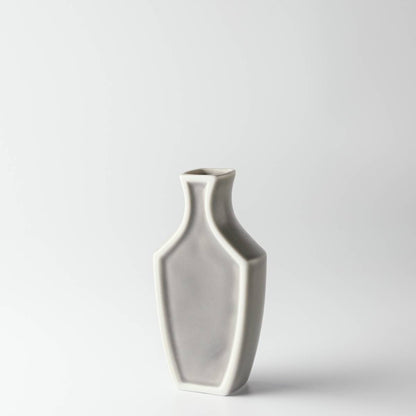 Japanese Ceramic Vase – Matte Gray Flower Vase | Mino Ware Made in Japan