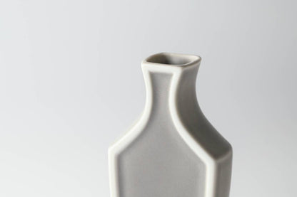 Japanese Ceramic Vase – Matte Gray Flower Vase | Mino Ware Made in Japan