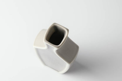 Japanese Ceramic Vase – Matte Gray Flower Vase | Mino Ware Made in Japan