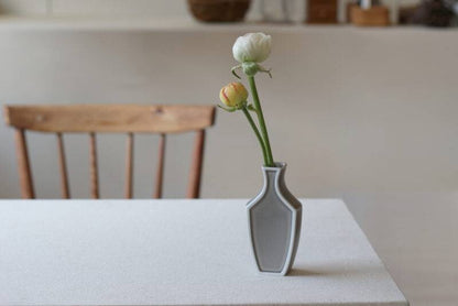 Japanese Ceramic Vase – Matte Gray Flower Vase | Mino Ware Made in Japan