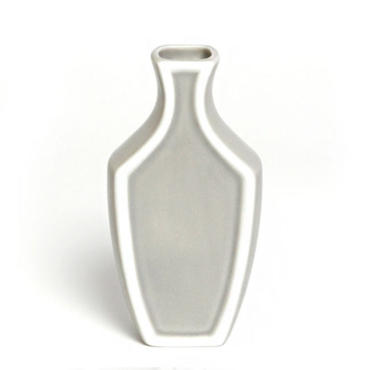 Japanese Ceramic Vase – Matte Gray Flower Vase | Mino Ware Made in Japan