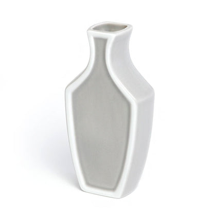 Japanese Ceramic Vase – Matte Gray Flower Vase | Mino Ware Made in Japan