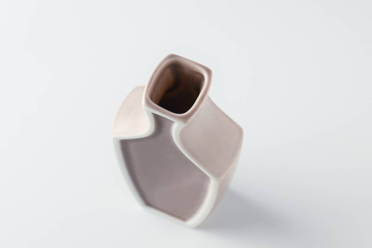 Japanese Ceramic Vase – Blush Beige Flower Vase | Mino Ware Made in Japan