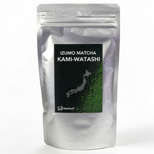 IZUMO Japanese Ceremonial Matcha Green Tea Powder Izumo Shimane KAMI-WATASHI 100g Pack (3.53 oz)