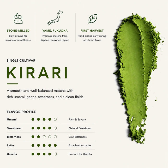 Japanese Ceremonial Matcha 100g – Yame Kirari (Single-Cultivar, First Harvest) | MatchaJP